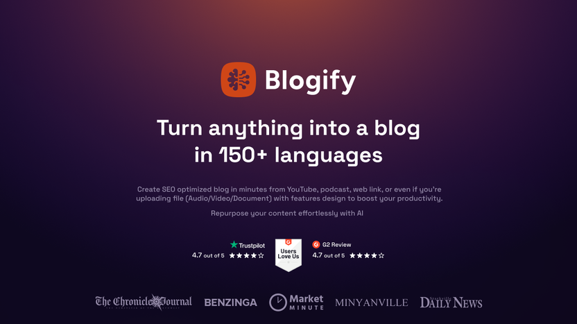 Blogify Features