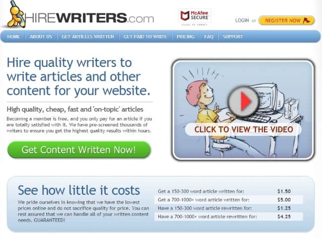 Hirewriters Review